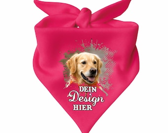 Personalizowana bandana dla psa | Trójkątna bandana z nadrukiem (imię/logo/zdjęcie) | w 2 rozmiarach | gładka bawełna | dla małych i dużych psów