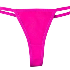 Ladie Tanga Slip personalisiert mit deinem Wunschmotiv Pink