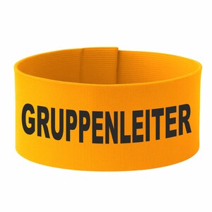 Brazalete ajustable "Líder de Grupo" | 5 cm de alto | Disponible en 3 tamaños | Brazalete de seguridad y promocional | Cierre con velcro