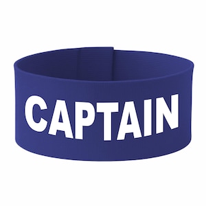 Brazalete ajustable "CAPTAIN" | 5 cm de alto | en 3 tamaños | brazalete de seguridad y promocional | cierre de velcro