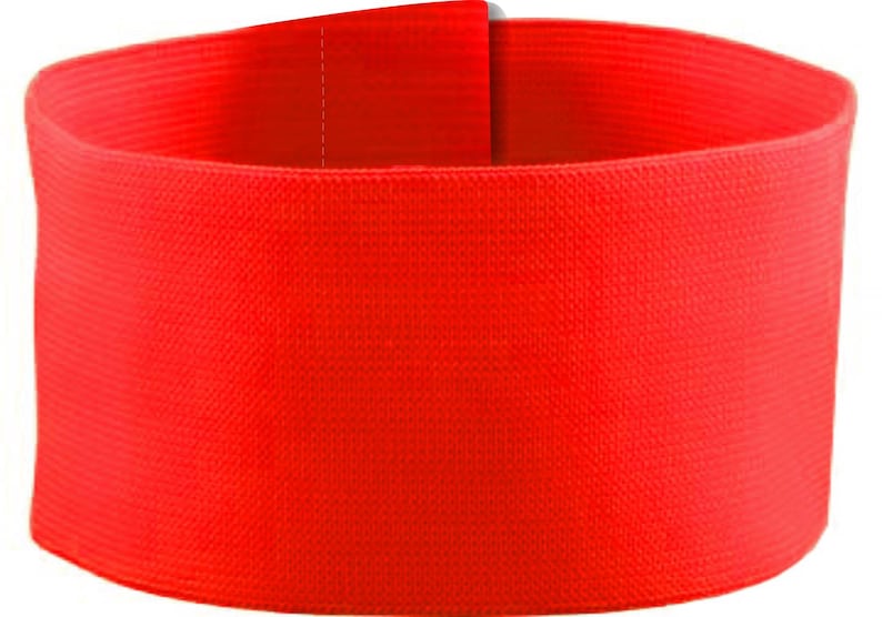 Klett-Armbinde 10 cm Höhe personalisiert mit deinem Wunschmotiv Rot