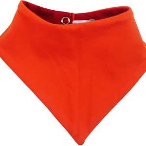 Hunde Wende Halstuch Multicolor personalisiert mit deinem Wunschmotiv rot-orange