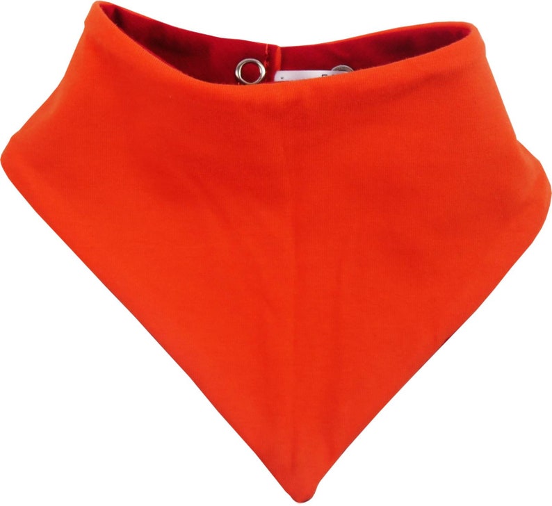 Hunde Wende Halstuch Multicolor personalisiert mit deinem Wunschmotiv rot-orange