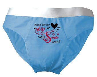Men&#39;s briefs printed with Can this briefs be full of sin