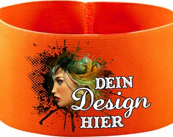 gummielastische Armbinde 10 cm Höhe personalisiert mit deinem Wunschmotiv