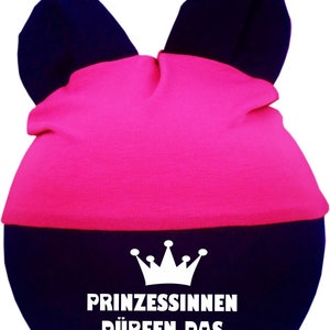 Baby ears hat multicolor with princesses are allowed