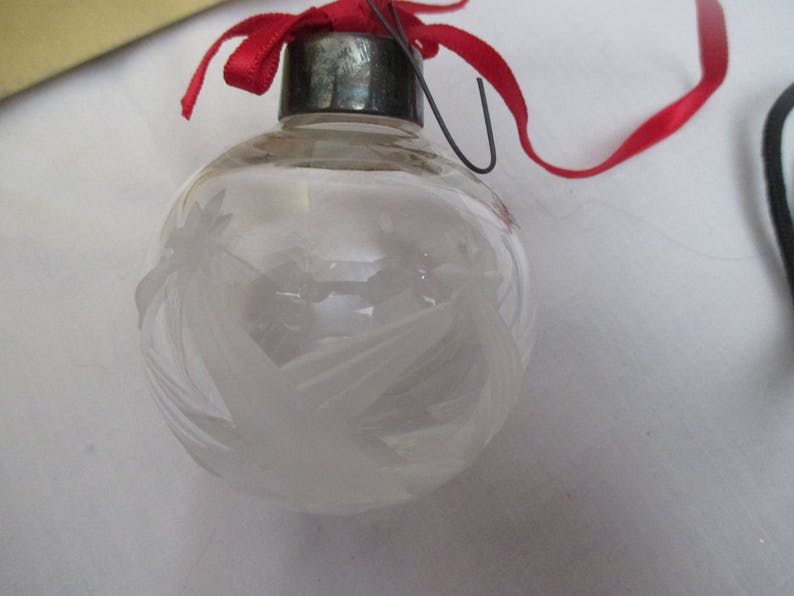 Vintage LENOX Cut CRYSTAL Ball STARLIGHT Christmas Ornament Old Stock MINt in Box!