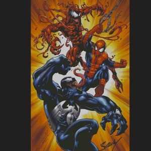 Spider-Man - PDF . Counted cross stitch pattern . Digital design . Instant download . Comic . Venom . Carnage