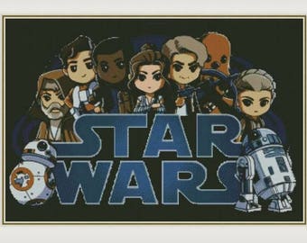 Mini. Star Wars - PDF . Kreuzstich gezählt. Muster . Digitales Design. Sofortiger Download