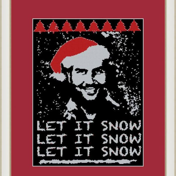 Pablo Escobar . PDF . Counted cross stitch pattern. Digital design . Instant download . Christmas . Snow . Cocaine