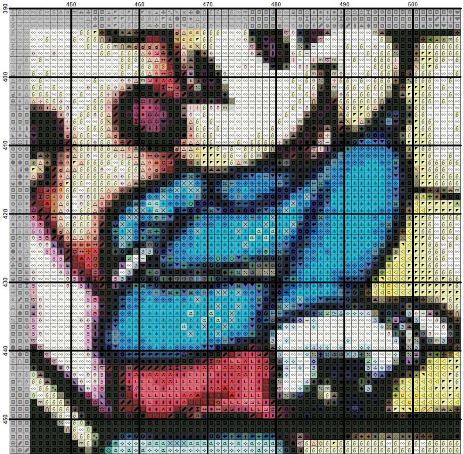 Disney Characters PDF . Counted Cross Stitch Pattern . Etsy UK