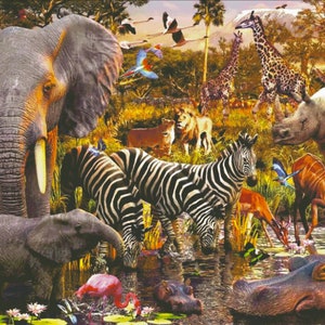 Africa - PDF . Counted . Cross stitch pattern . Digital design . Instant download . Wild animals . Safari . Kilimanjaro