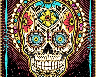 Dia de los Muertos - PDF . Counted Cross Stitch Pattern . Digital Design . Instant download . Sugar Skull