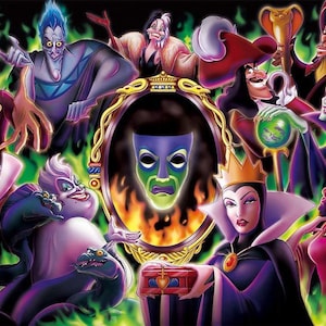 Villains - PDF . Counted Cross Stitch Pattern . Stained glass . Digital design . Instant download . DYI Chart .