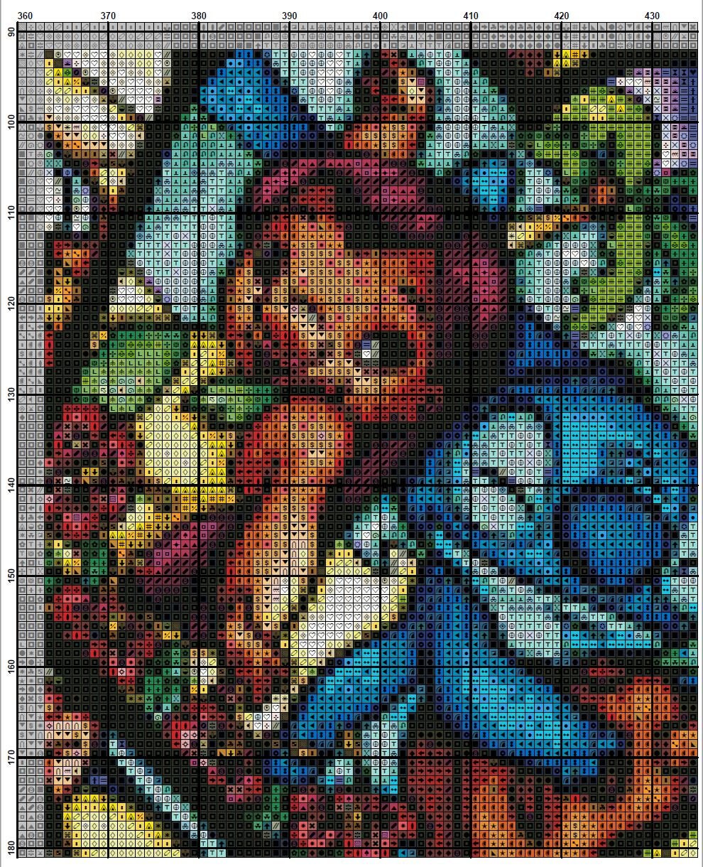 Disney PDF . Counted Cross Stitch Pattern . 650wX443h st. 90 Etsy