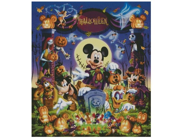 Disney . Halloween - PDF . Counted cross stitch pattern . Digital design . Instant download