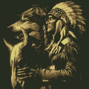 Native American - PDF . Kreuzstichmuster . Digitales Design . Sofortiger Download. Musterhüter freundlich. Bastelbogen . Vollstick