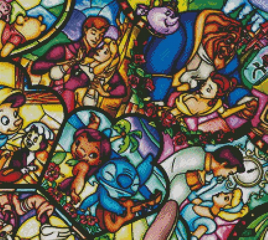 Disney PDF . Counted Cross Stitch Pattern . 650wX443h st. 90 Etsy