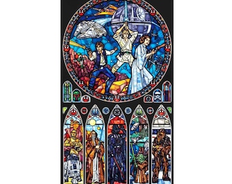 Star Wars_PDF. Kreuzstichmuster . Glasmalerei. Digital Design . Sofortiger Download. Bastelbogen . Musterhüter freundlich