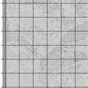 May include: A black and white cross stitch pattern for an American flag. The pattern includes a variety of stitches, including cross stitches, back stitches, and French knots. The pattern is designed to be worked on Aida cloth.