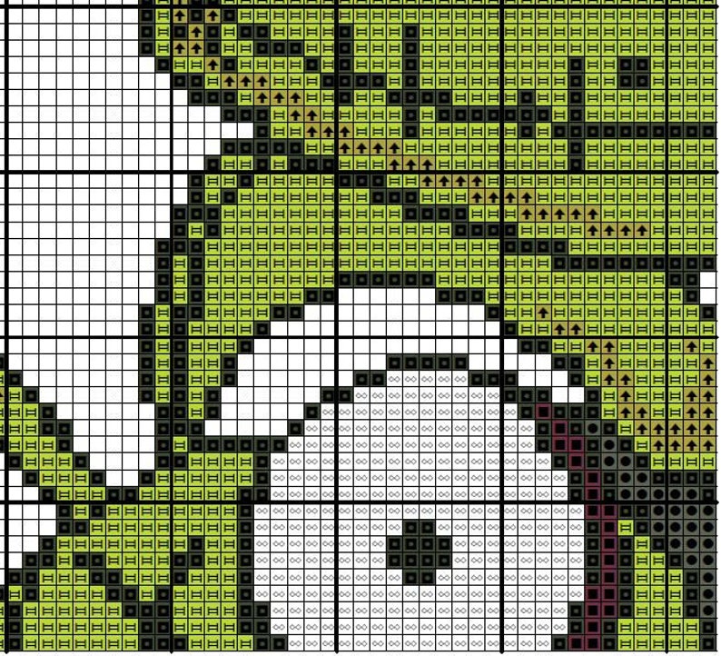 Zombie pdf cross stitch pattern