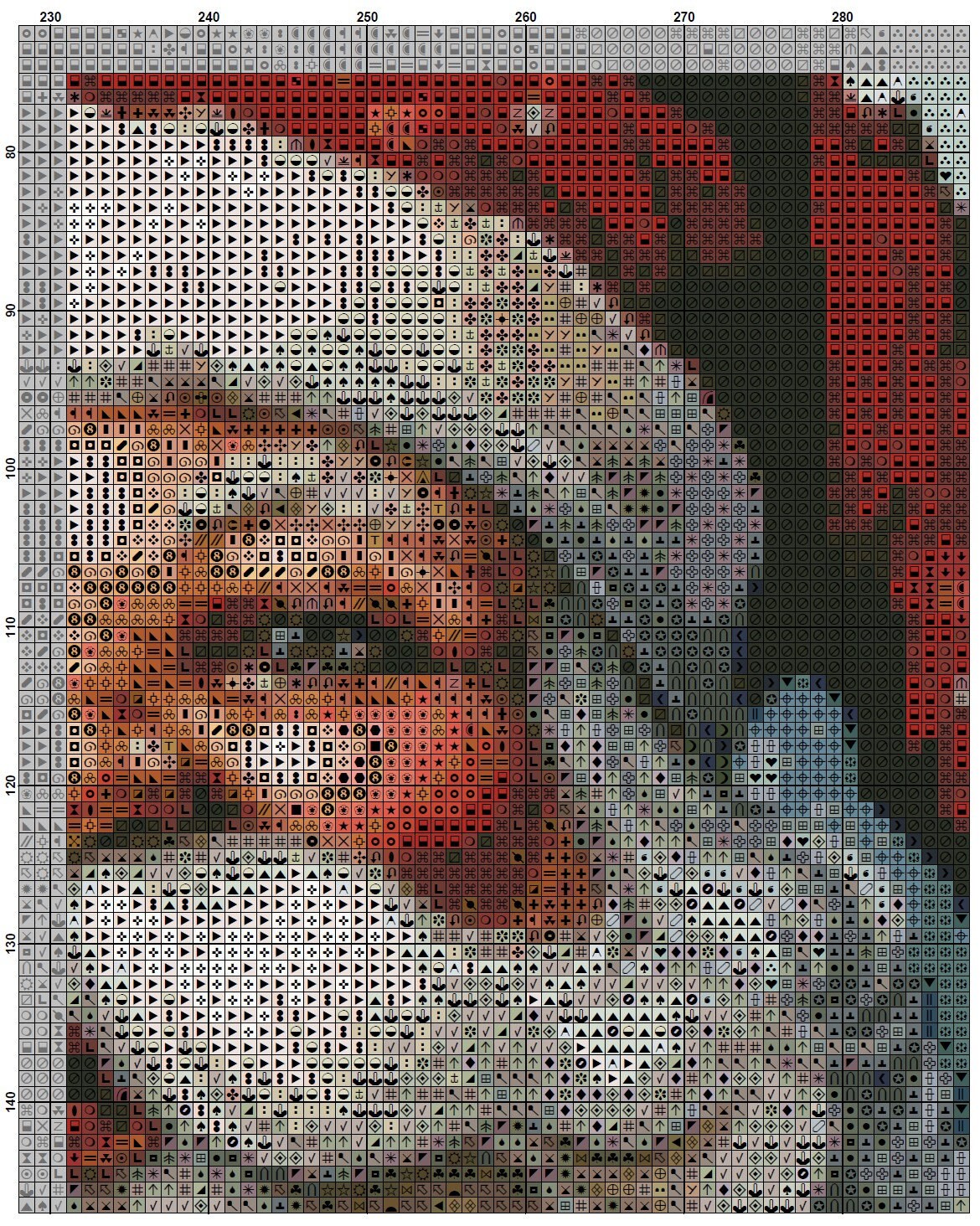 Santa PDF . Counted Cross Stitch Pattern . Christmas Chart . Digital ...
