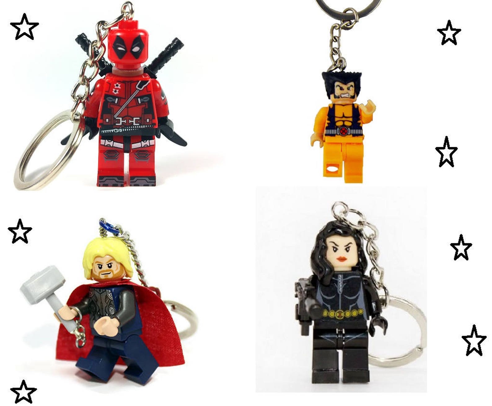 Marvel DC Superhero Keychain Keyring Very Collectable Etsy