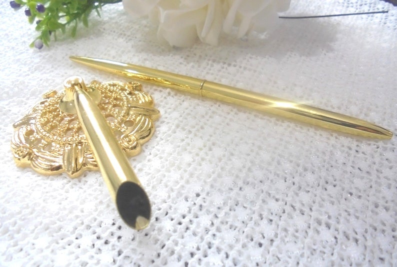 Wedding Pen Wedding Guest Book Pen Gold Guest Book Pen Etsy UK