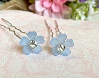 Something Blue Bridal Hair Pins Swarovski Preciosa Pearls & Rhinestone Gems Bridal bridesmaid maid of honour  gifts for her bridal shower