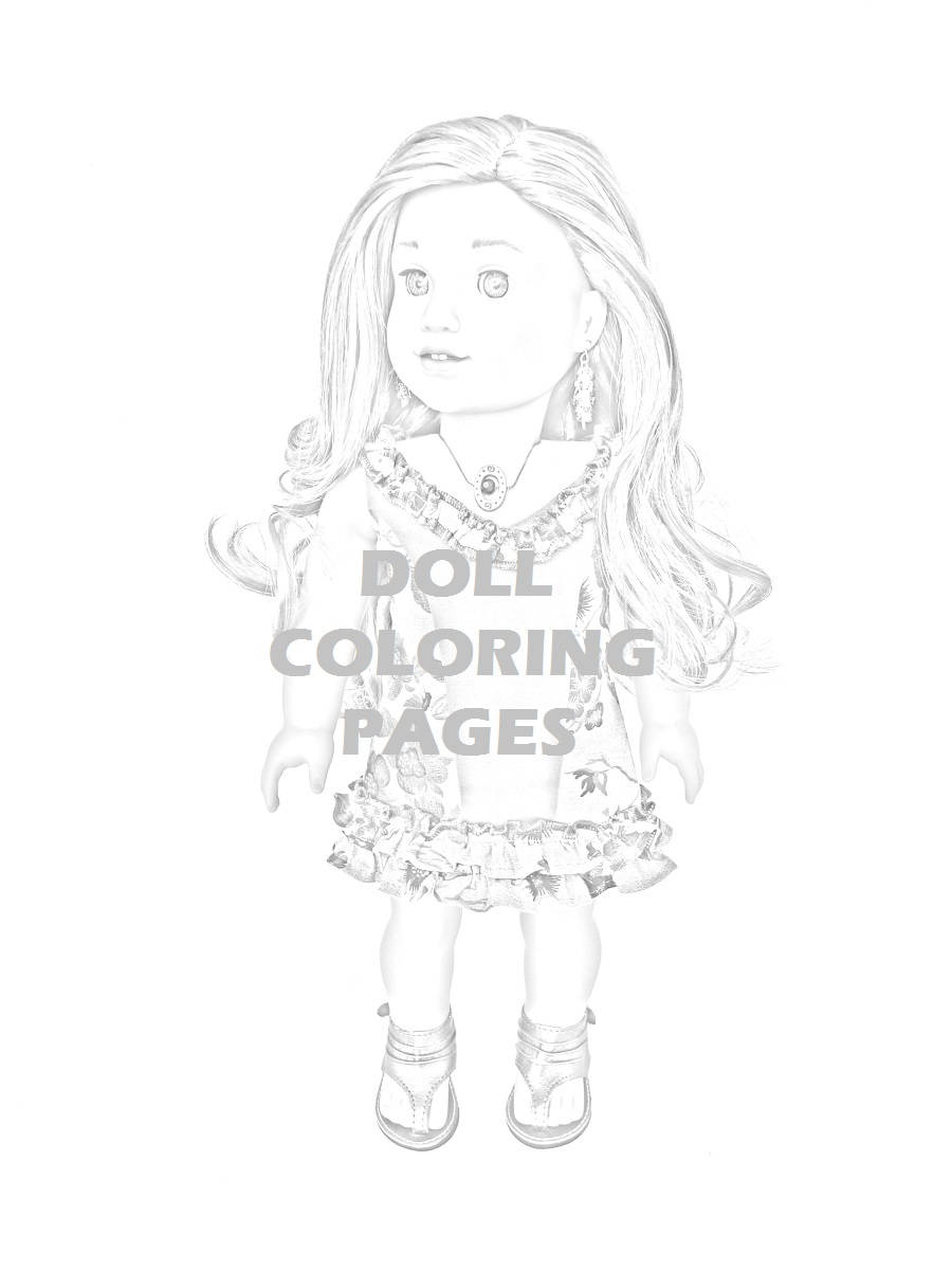 Lea Clark American Girl Doll Coloring Pages Four Coloring Etsy