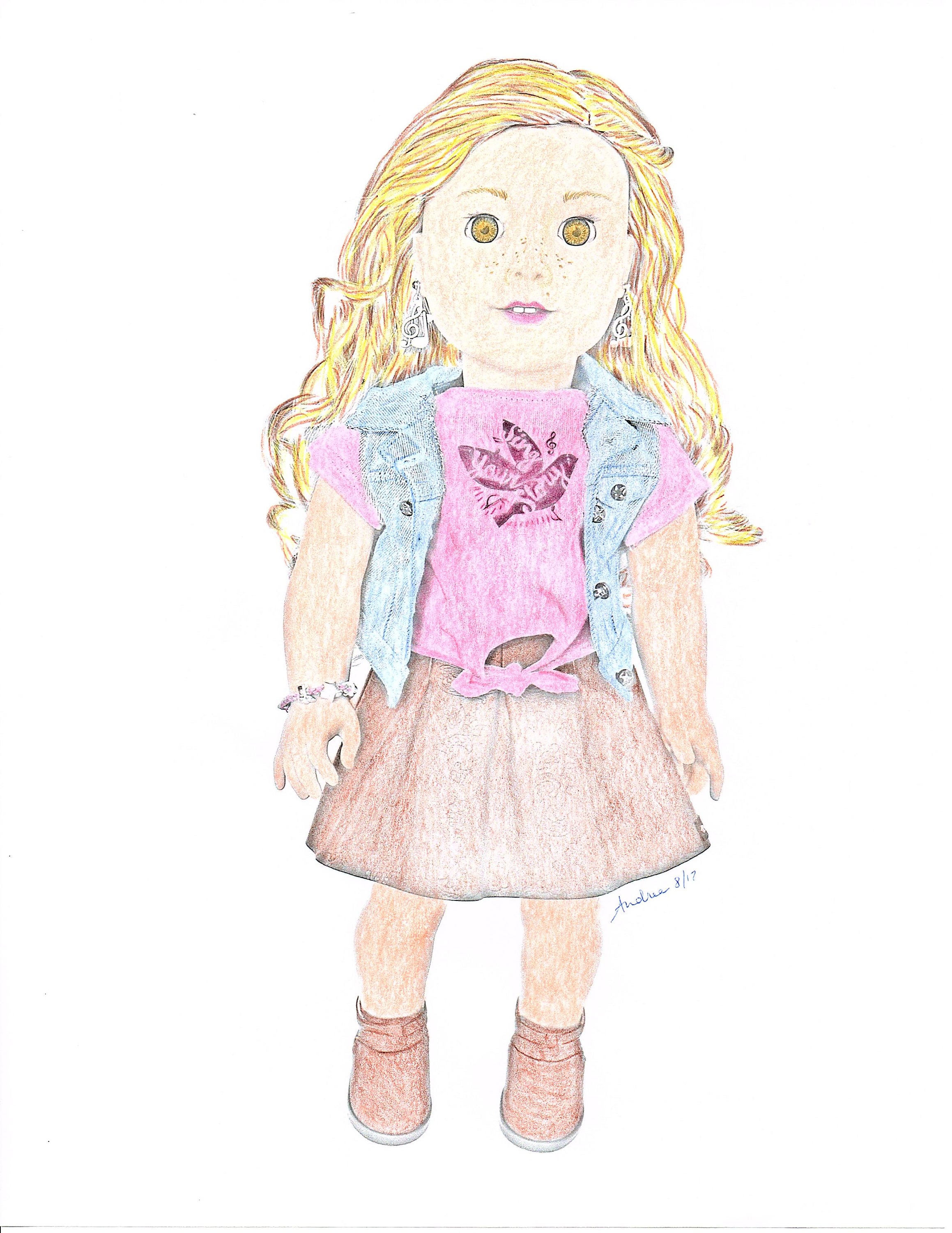 Download American Girl Doll Coloring Pages Tenney Grant Doll | Etsy