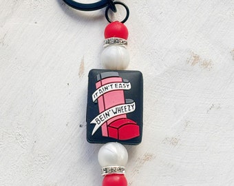 It ain’t easy being wheezy Keychain|wheezy keychain|funny keychain|Silicone keychain|inhaler keychain|keyring|Asthma keychain|Funny keychain