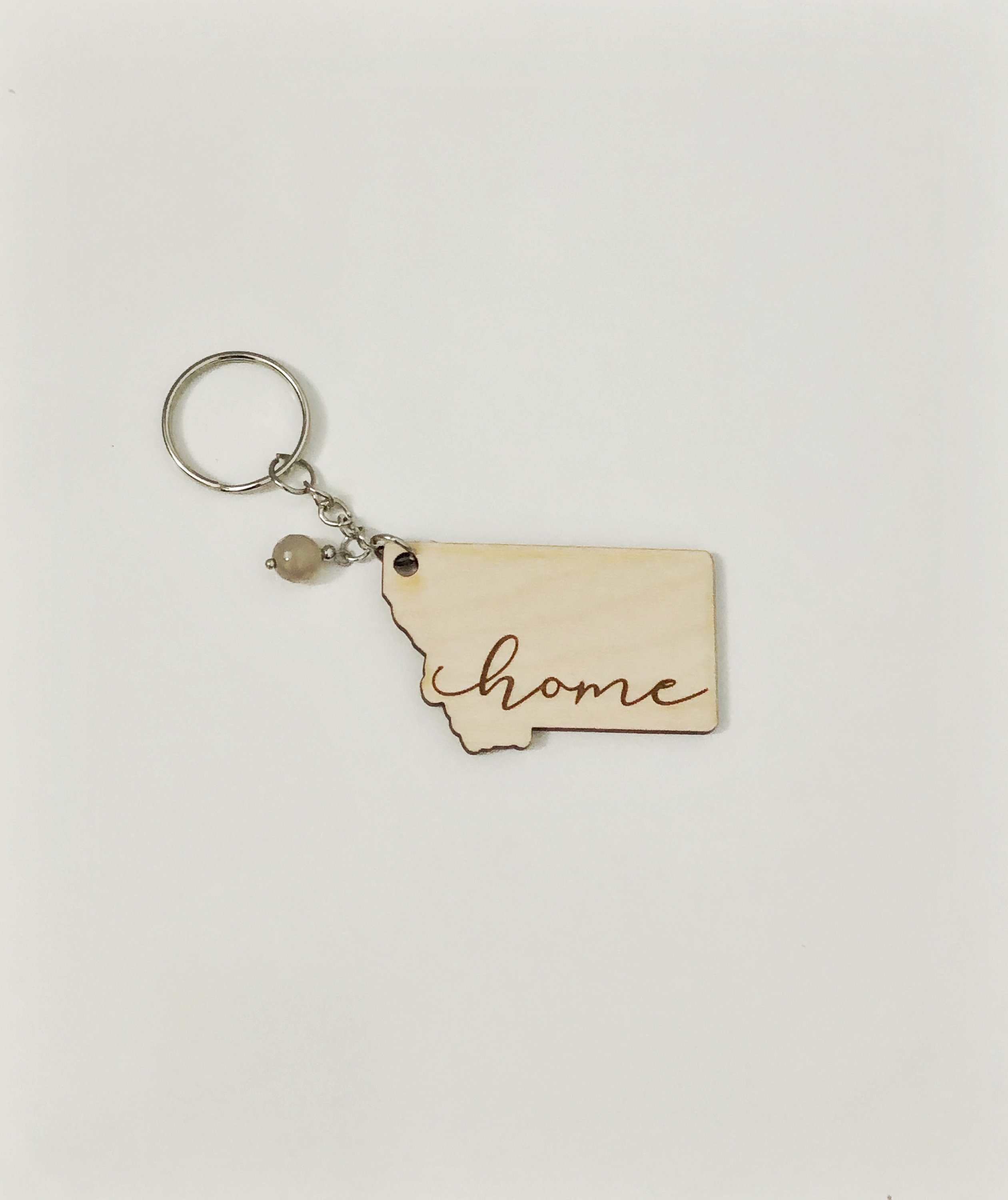 State keychainHome state keychainAcrylic home keychainWood Etsy