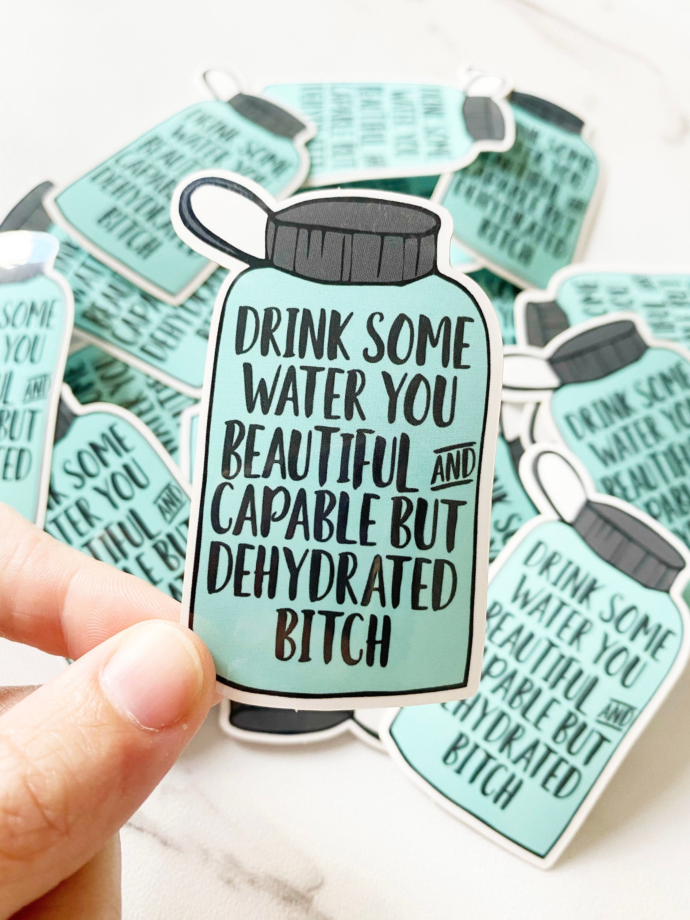 Hydrate Stickers - Water Bottle Sticker Funny Sticker Women – StormsStickers