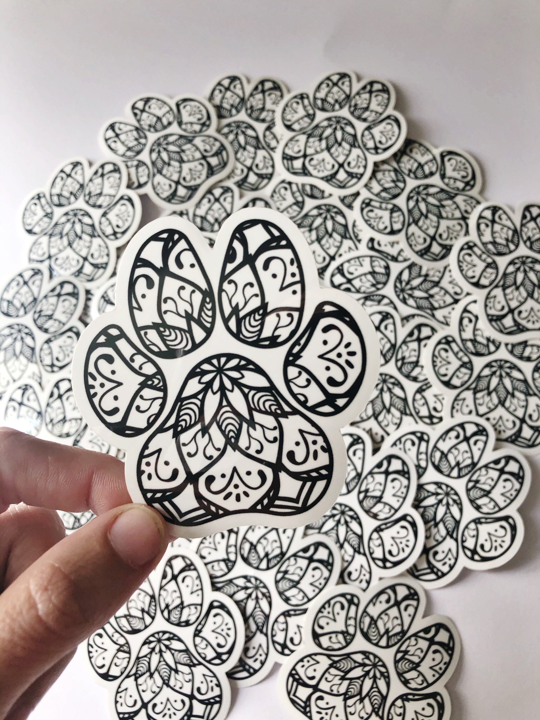 Paw print stickerDog lover stickerWaterproof stickerCar | Etsy