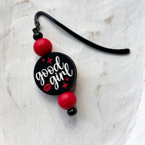 Good girl bookmark|Bead bookmark|Booktok |Snarky Bookmark|Thats a good girl bookmark|Book lover gift|Book|Beaded bookmark|Yes daddy|Kiss