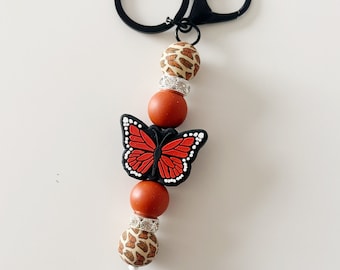 Monarch butterfly Keychain|Memorial keychain|Butterfly keychain|Silicone keychain|Boho keychain|keyring|Gift for her|Monarch Keychain|Fly