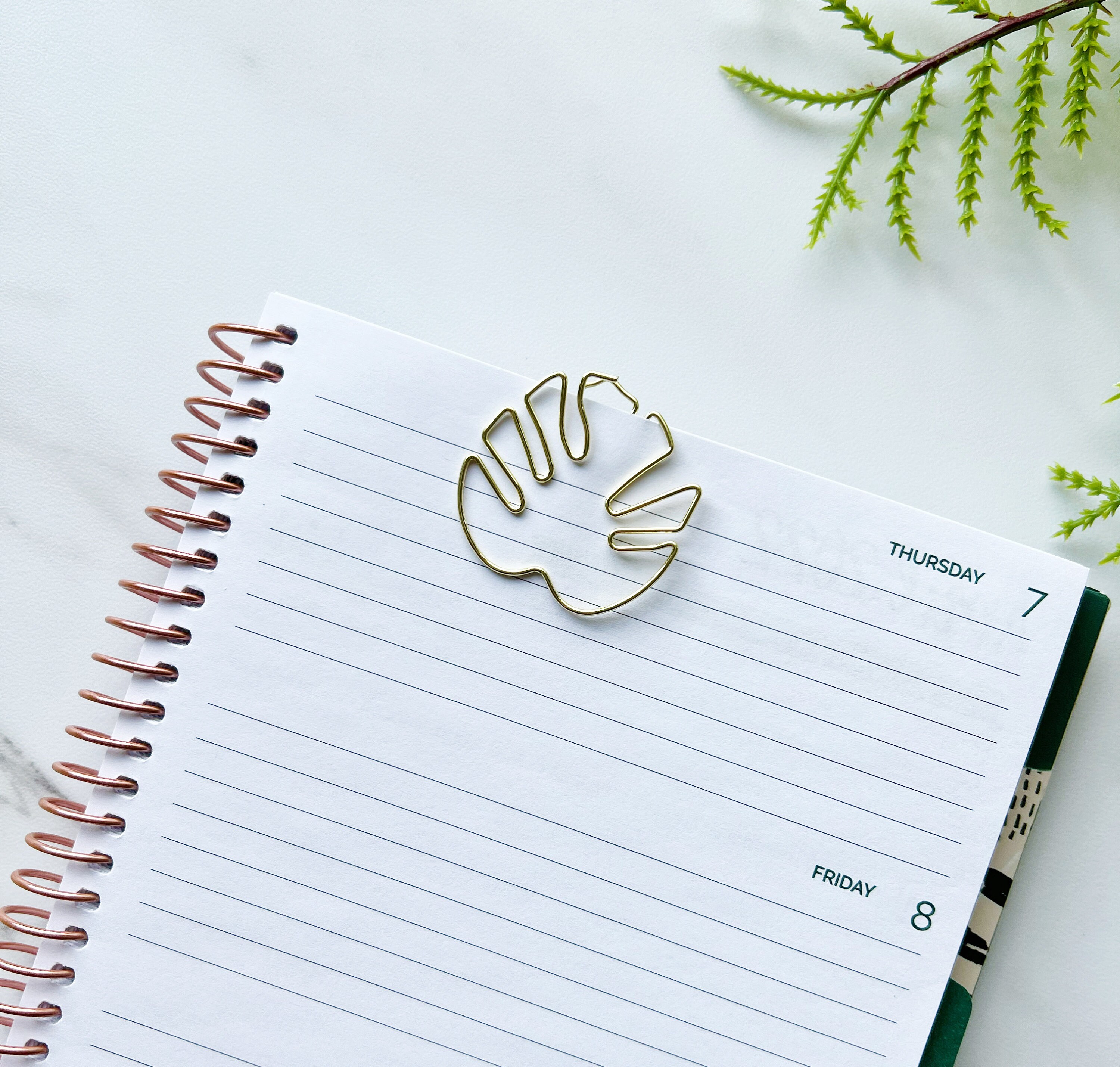 Gold Monstera Leaf Paper Clipspage Markergold Tropical Leaf Etsy