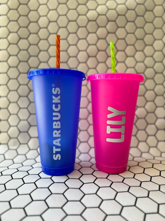 Personalized Starbucks Cold Cup | 2024 Pink and Blue Tumbler