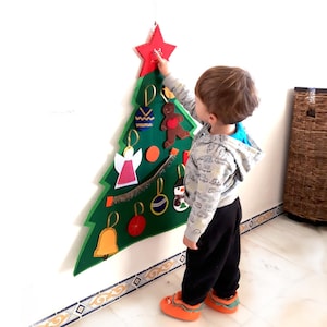 Felt Christmas tree set for kids Christmas toys for toddlers Kids Christmas tree felt Best Christmas gift for kids