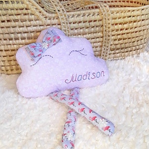 Personalized Pillow Cloud Pillow Baby Girl Pillow Name Pillow Cloud Decor Nursery Pillow Gift Children Cushion Cuddle Toy Toddler Pillow