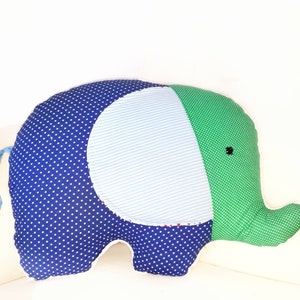 Peluche Animal, Elefante En Azul, Peluche Infantil, Almohada Elefante, Almohada Infantil Para Bebé, Almohada En Forma De Elefante, Juguete De Peluche