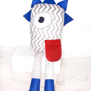 Stuffed toy for boy Soft monster Pillow toy Double-side toy Tummy time Birthday gift toddler Cute cushion Animal handmade toy Kids room deco