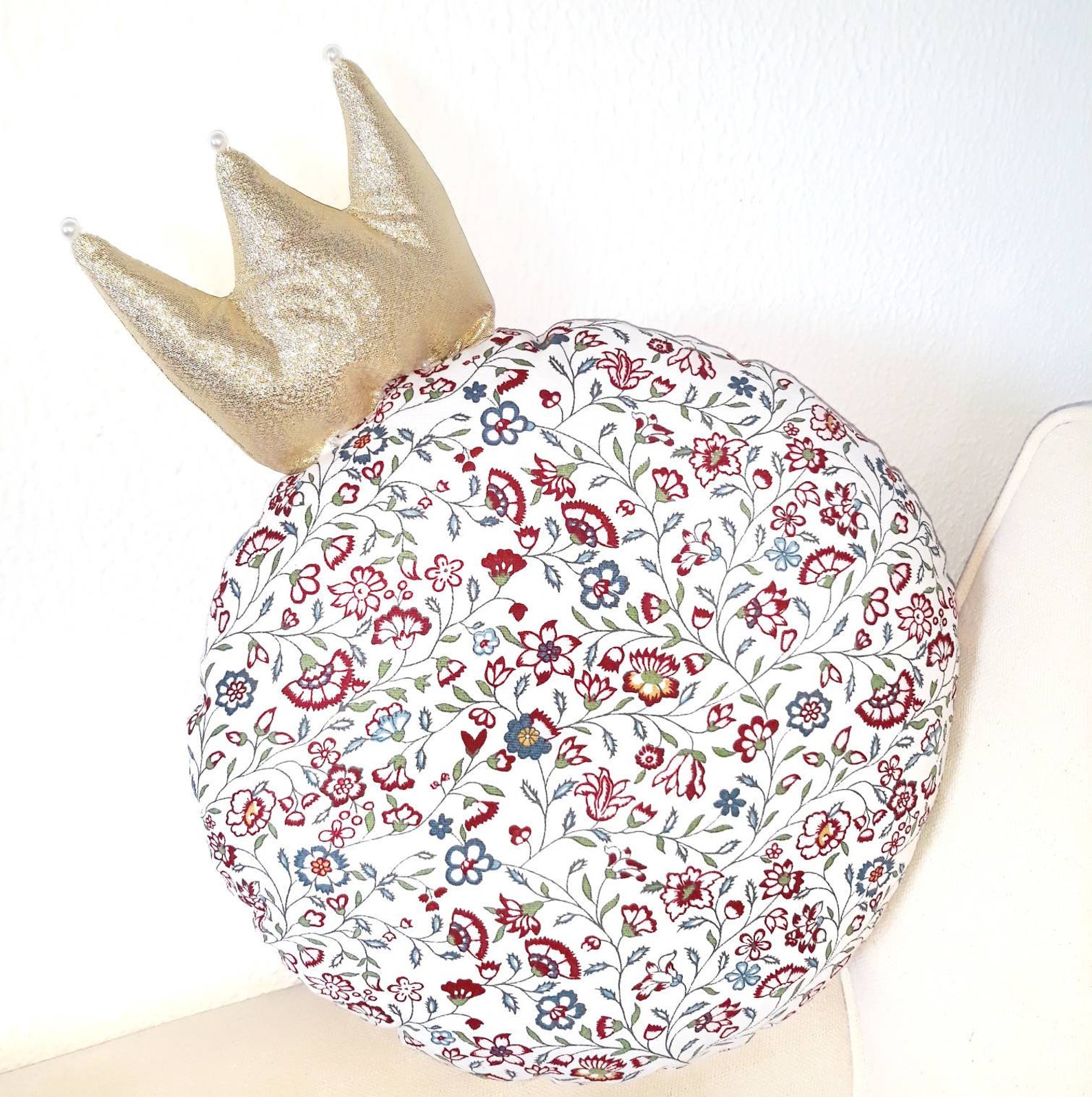 HRH Crown Baby Pillow - Green main image 1