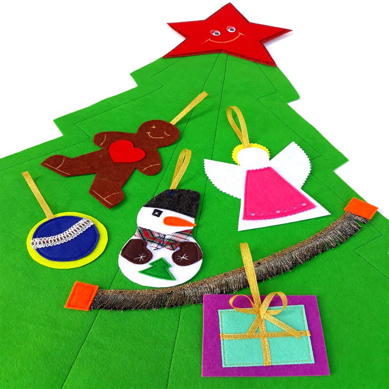 Felt Christmas Tree With Decorations Christmas Tree for Kids Etsy UK