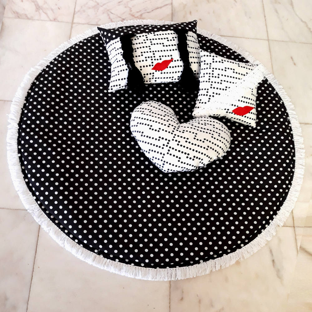 Monochrome Round Baby Play Mat Playmats for Baby White and Etsy