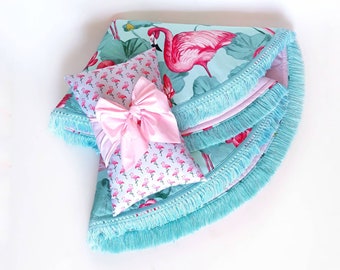 Ready to Ship Teepee Set with Floor Mat and Pillow Baby Play Mat Pillow Kids Bow Pillow Baby Girl Nursery Bow Cushion Flamingo Lovers