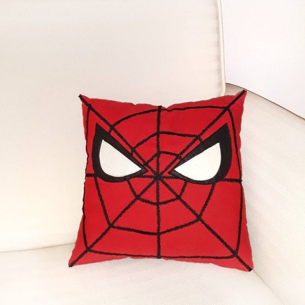 Spiderman Pillow Kids Hero Cushion Spider-Man Cushion Pajama Keeper Pajama Pillow Kids Room Decor Super Hero Pillow Pillow with Pocket