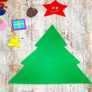 Felt Christmas tree for kids Educational toy Christmas nursery decor Quiet game Wall Christmas decor Christmas gift for toddler boy girl