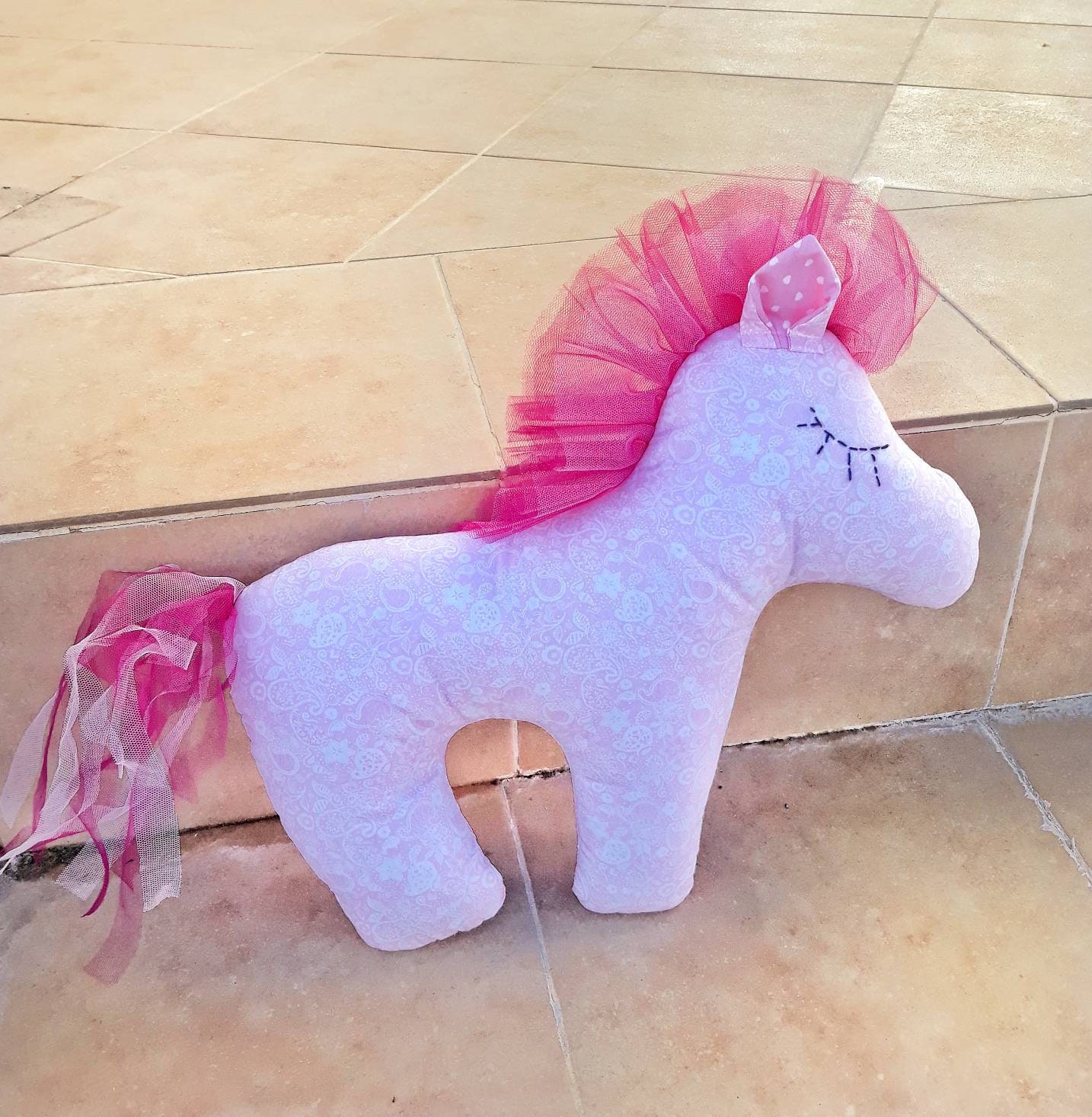 Rainbow unicorn pillow clearance